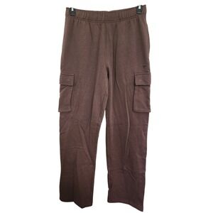 Cory Vines Brown Cargo Sweatpants Mens Medium Cotton Fleece Joggers Brown M